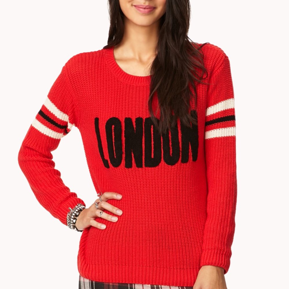 Forever 21 Textured London Sweater (LIKE NEW)
